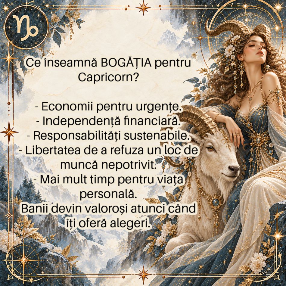Capricornul și banii după 40 de ani: când siguranța contează mai mult decât demonstrația de succes