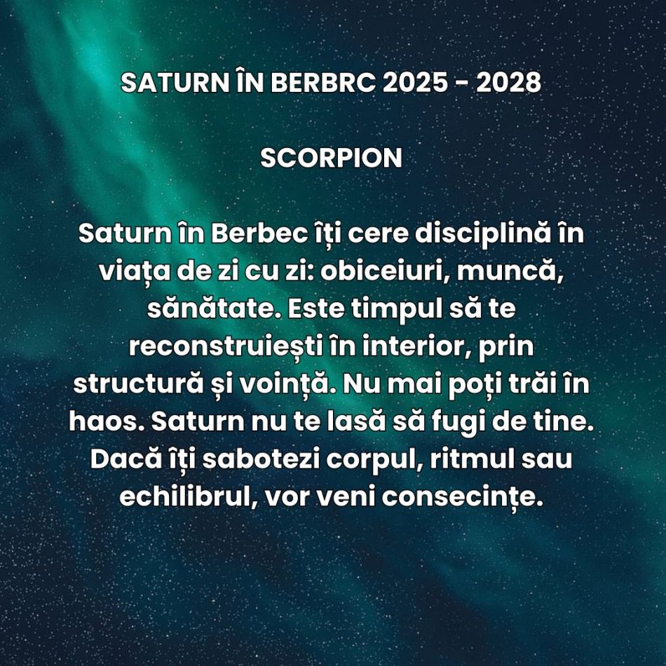 Saturn în Berbec (2025–2028) nu cere perfecțiune. Cere autenticitate și asumare. Inițierea karmică de foc începe acum