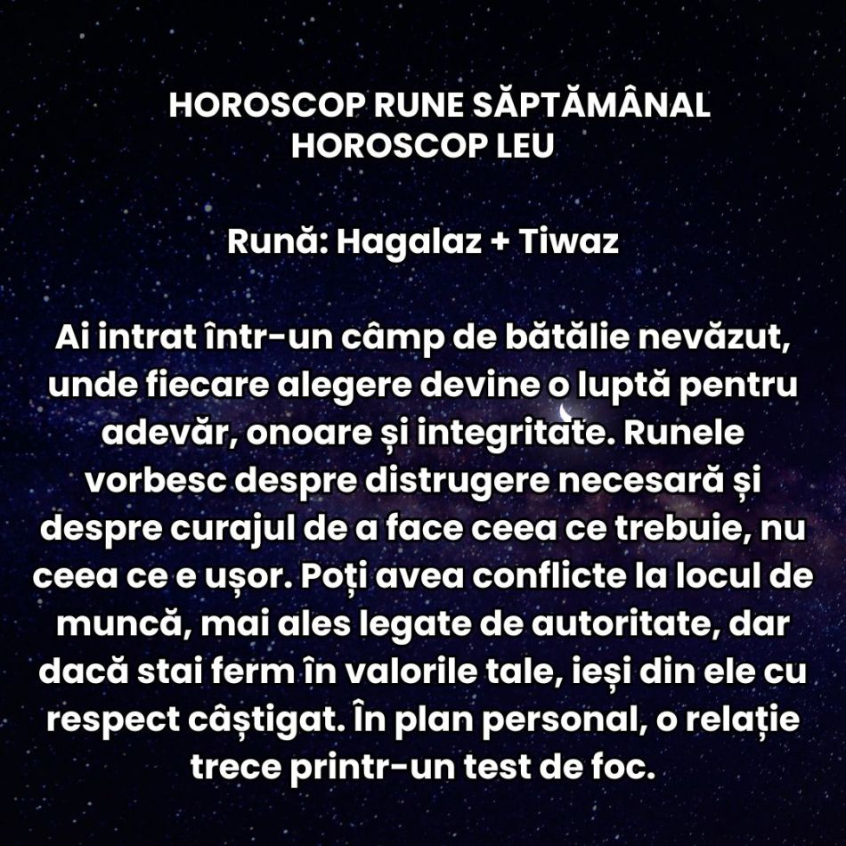 Horoscop Rune săptămâna 25-31 august 2025: Scena vieții amoroase se aprinde la final de vară! Ne simțim inspirați și admirați