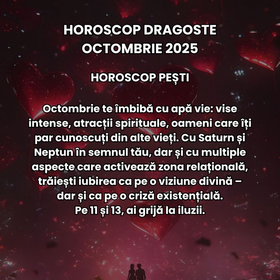 Horoscop Dragoste Octombrie 2025: A venit vremea deciziilor grele în iubire, iar Universul ne apasă toate rănile nevindecate