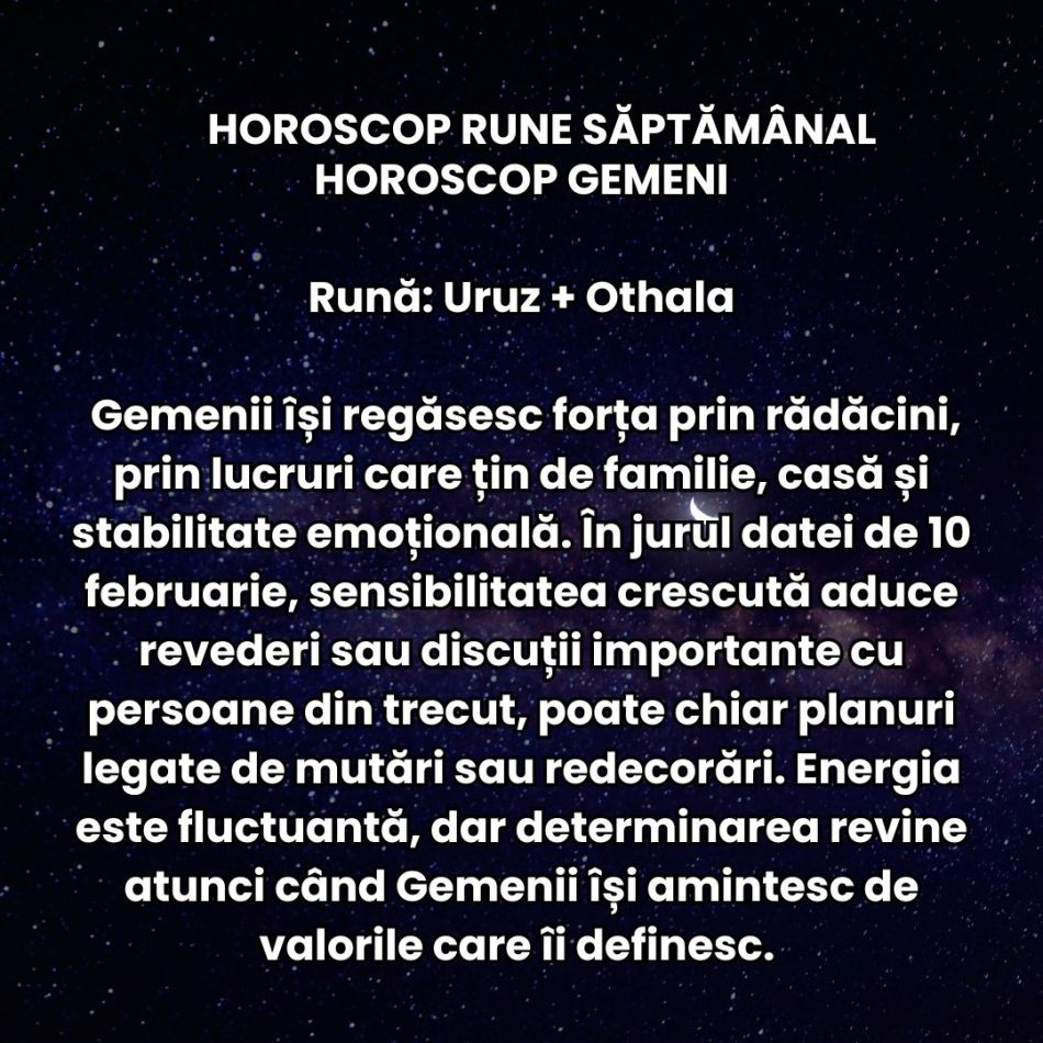 Horoscop Rune săptămâna 9-15 februarie 2026: Ne lăsăm purtați de romantism, dar Saturn în Berbec ne cere responsabilitate