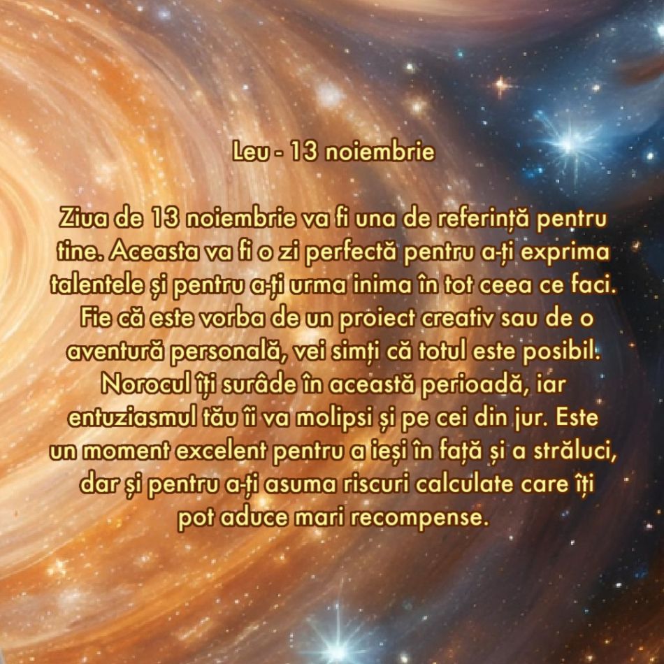 Ziua de aur: Care este ziua cu cel mai mare impact din noiembrie 2024, în funcție de zodie