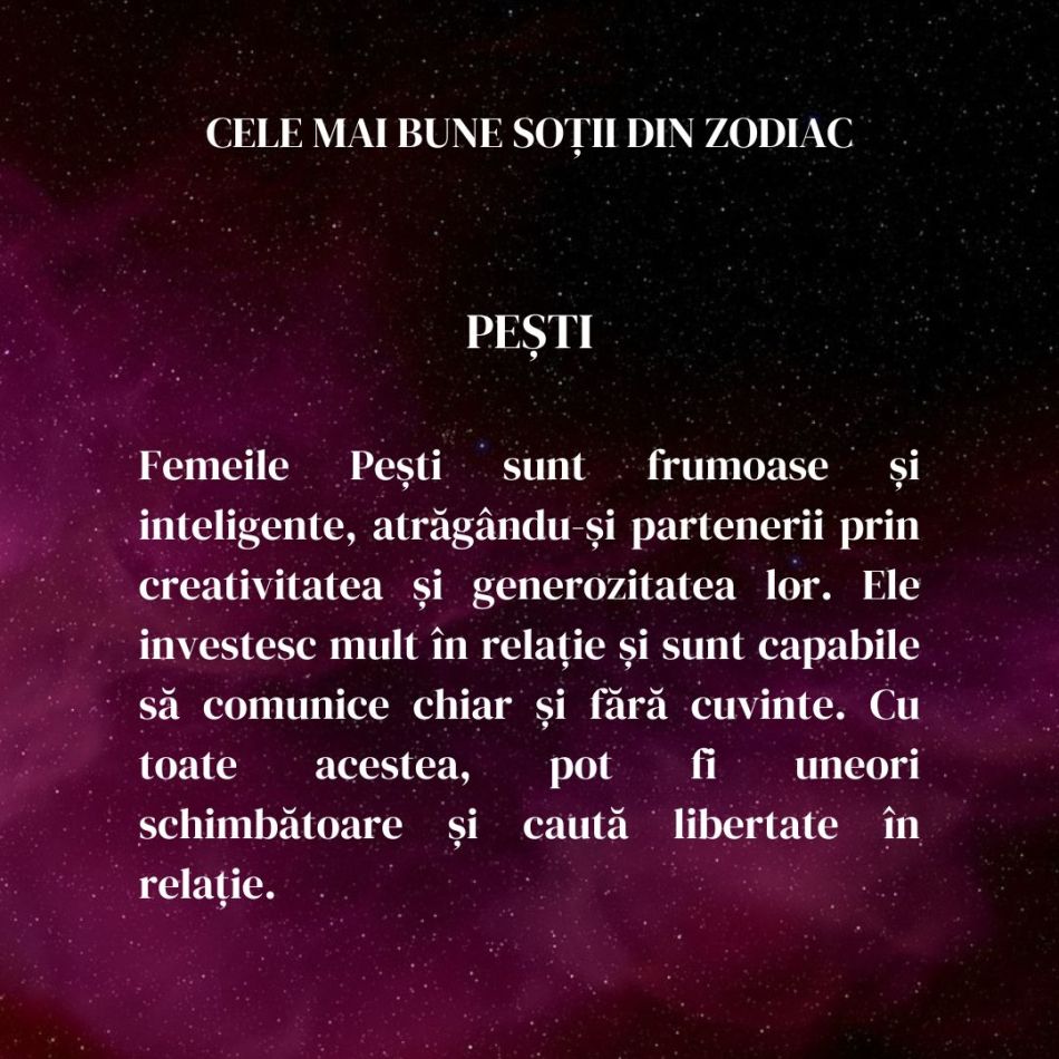 Cele mai bune soții din zodiac: Te numeri printre ele?
