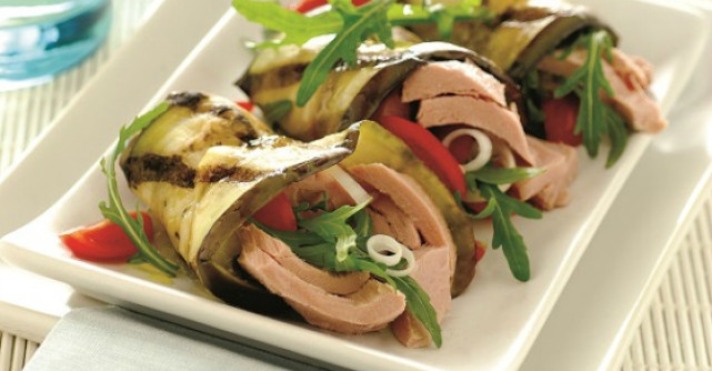 Rulada din vinete la gratar cu ton RIO Mare si rucola