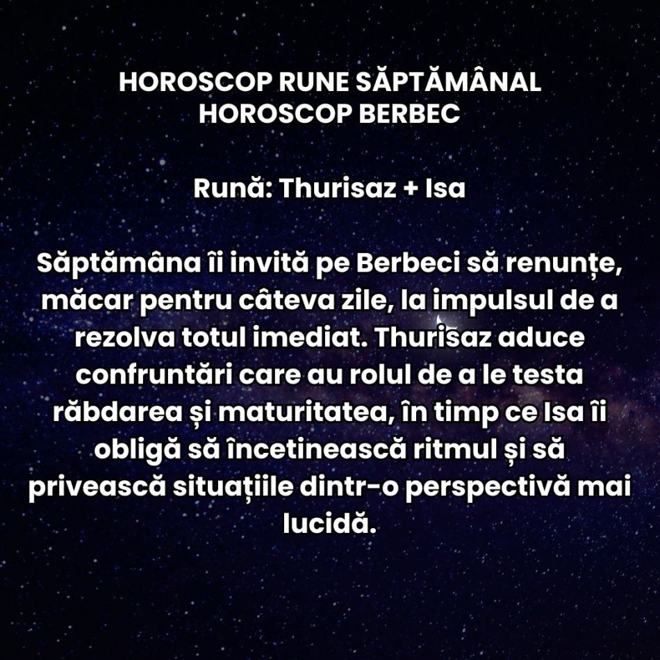 Horoscop Rune săptămâna 6-12 iulie 2026: Ne așteaptă planuri puse la încercare, teste și adevăruri dezgropate