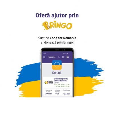 Bringo România susține eforturile Code for Romania de a sprijini refugiații ucraineni
