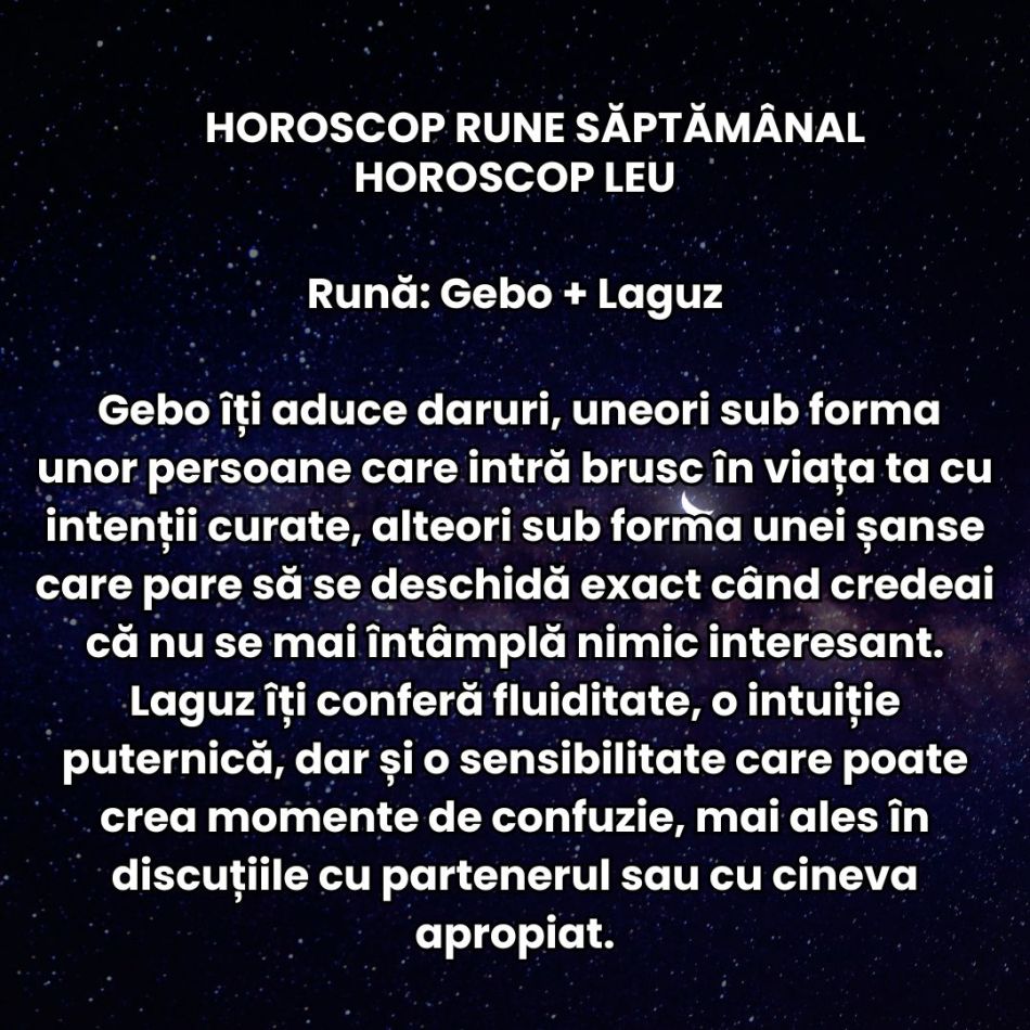 Horoscop Rune săptămâna 29 dec-4 ian 2026: Luna Plină în Rac ne alină oboseala și ne oferă resursele pentru an plin de reușite