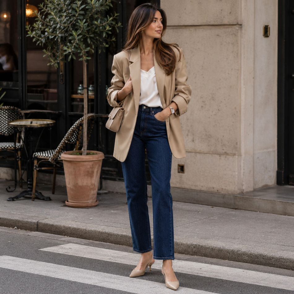 Pantofii „slingback” în 5 outfituri: cum îi porți ziua în stil casual