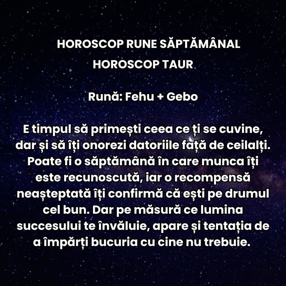 Horoscop Rune săptămâna 28 aprilie-4 mai 2025: Între stabilitate și risc, avem curajul să alegem ce e mai bun pentru noi?