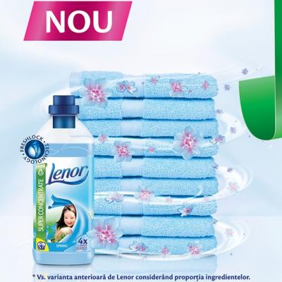 Peste 12 ore de prospetime pentru hainele tale cu noul Lenor Super Concentrate