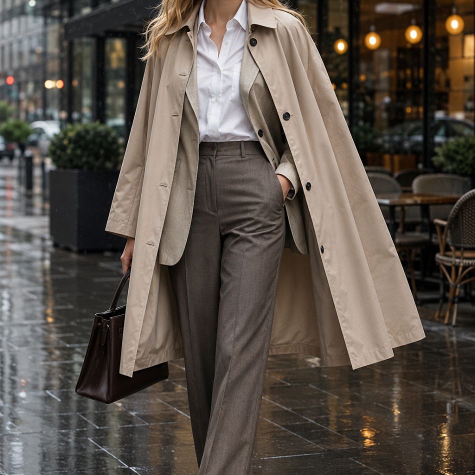 Cum să porți pelerina de ploaie în 5 idei de outfit: ținute moderne, șic și ușor de asortat