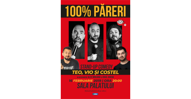Alex Mocanu si Raul Gheba, Opening Act-ul pentru Mega-show-ul de Stand-Up “100% pareri”