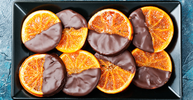 Clementine glazurate cu ciocolata