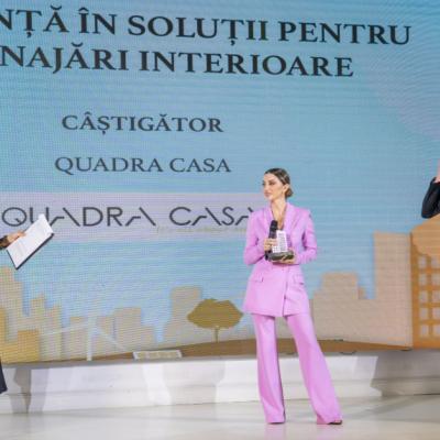 Quadra Casa a fost desemnată câștigătoare pentru Excelență în Soluții pentru Amenajări Interioare