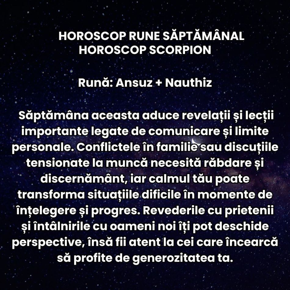 Horoscop Rune săptămâna 6-12 octombrie 2025: Luna Plină ne dă avânt în explorarea posibilităților și afișarea Sinelui autentic