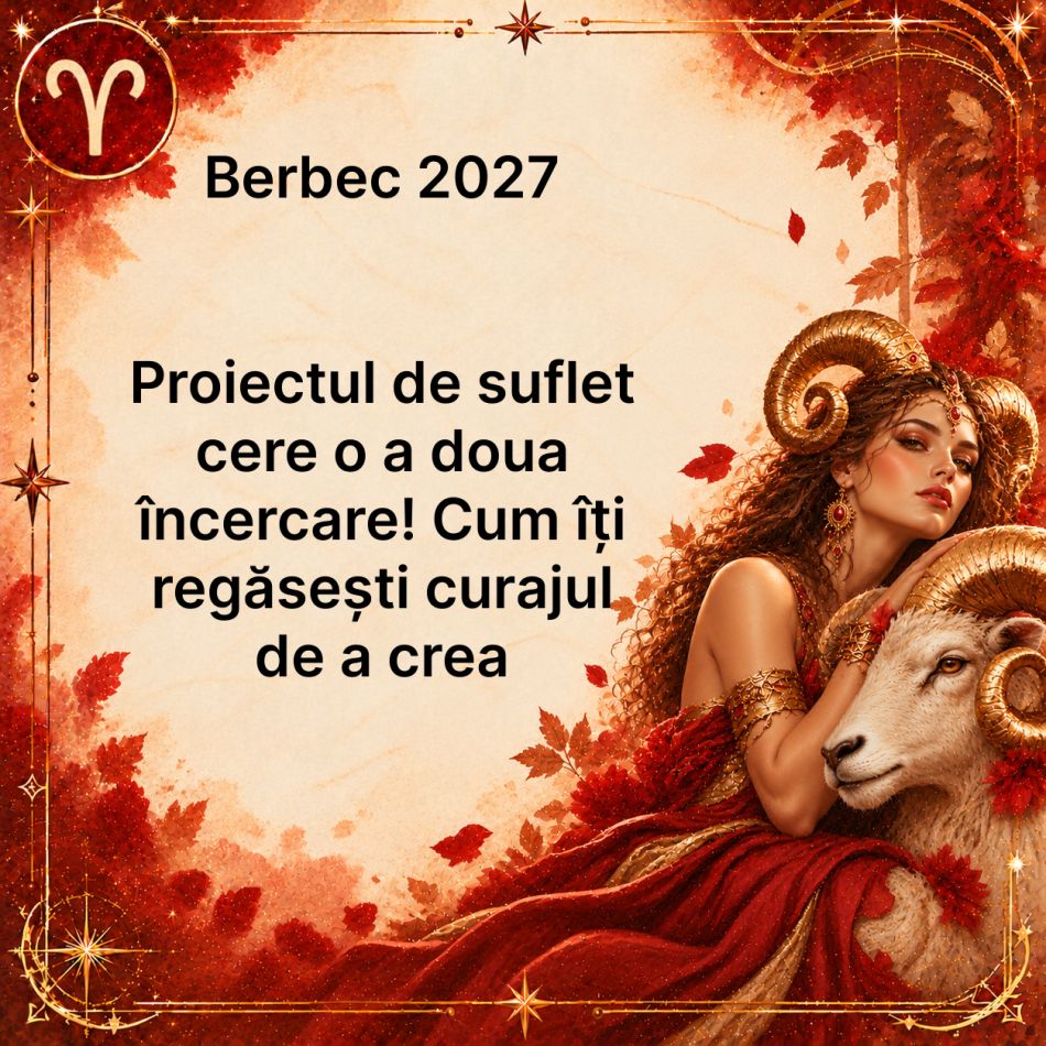 Berbec 2027: Proiectul de suflet cere o a doua încercare! Cum îți regăsești curajul de a crea