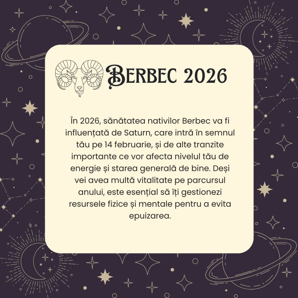 Horoscop BERBEC 2026  – Toate provocările pe care le întâlnești te vor duce mai aproape de triumf 