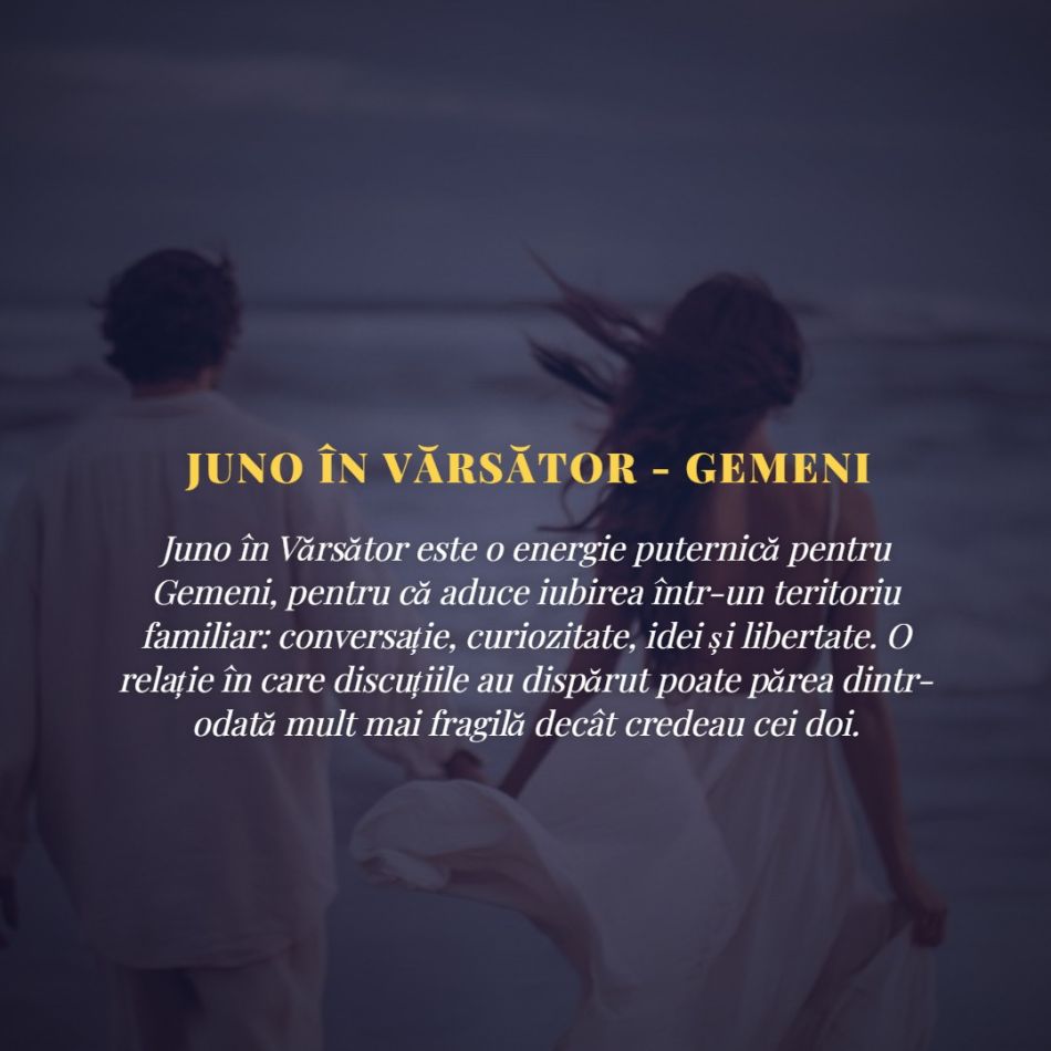 Juno în Vărsător până în ianuarie 2027: Marea încercare a iubirii. Relațiile ajung într-un punct fără întoarcere