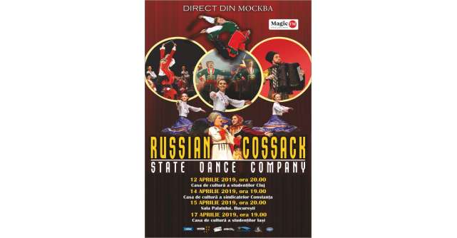 Russian Cossack State Dance Company din Moscova, cea mai bună companie rusească din lume aduce un show uluitor în Cluj Napoca!
