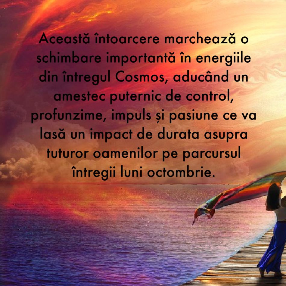 Pe 11 octombrie Marte se întoarce în Scorpion. Ne ridicăm din propria cenușă și ne luăm viețile în propriile mâini