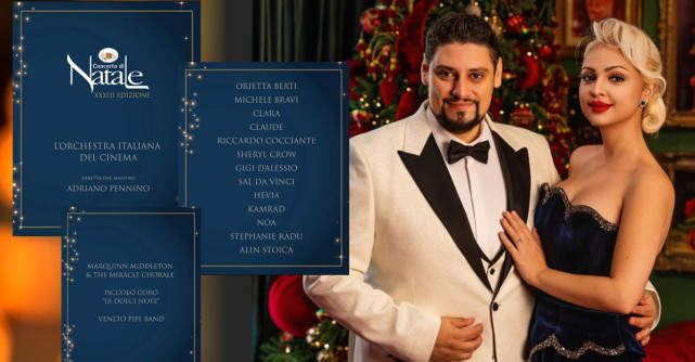 Stephanie Radu și Alin Stoica, vocile României la Concerto di Natale - sub egida Papei Leone al XIV-lea