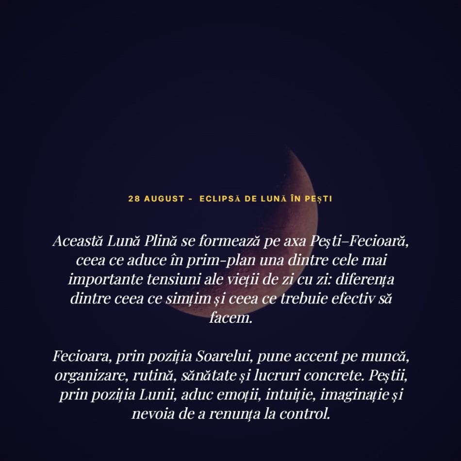 Eclipsa de Lună în Pești din 28 august 2026: Închidem ușa trecutului definitiv pentru a primi viitorul alături! Ce se schimbă?