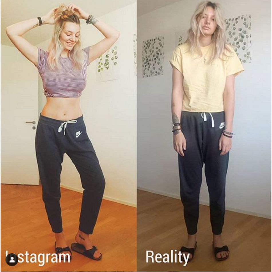 O tânără ne arată diferența dintre Instagram și Realitate în 10 imagini incredibile