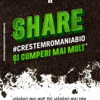 Carrefour lansează ”Împreună Creștem România BIO” - o campanie de creștere a consumului de produse BIO în România