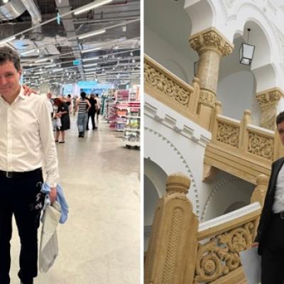 Nicușor  Dan, surprins la cumpărături cu fiica sa, într-un magazin cu prețuri modeste