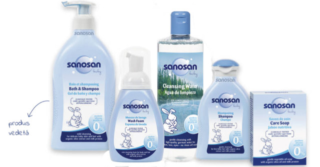 Noutăți Sanosan pentru curățarea blândă a pielii bebelușilor