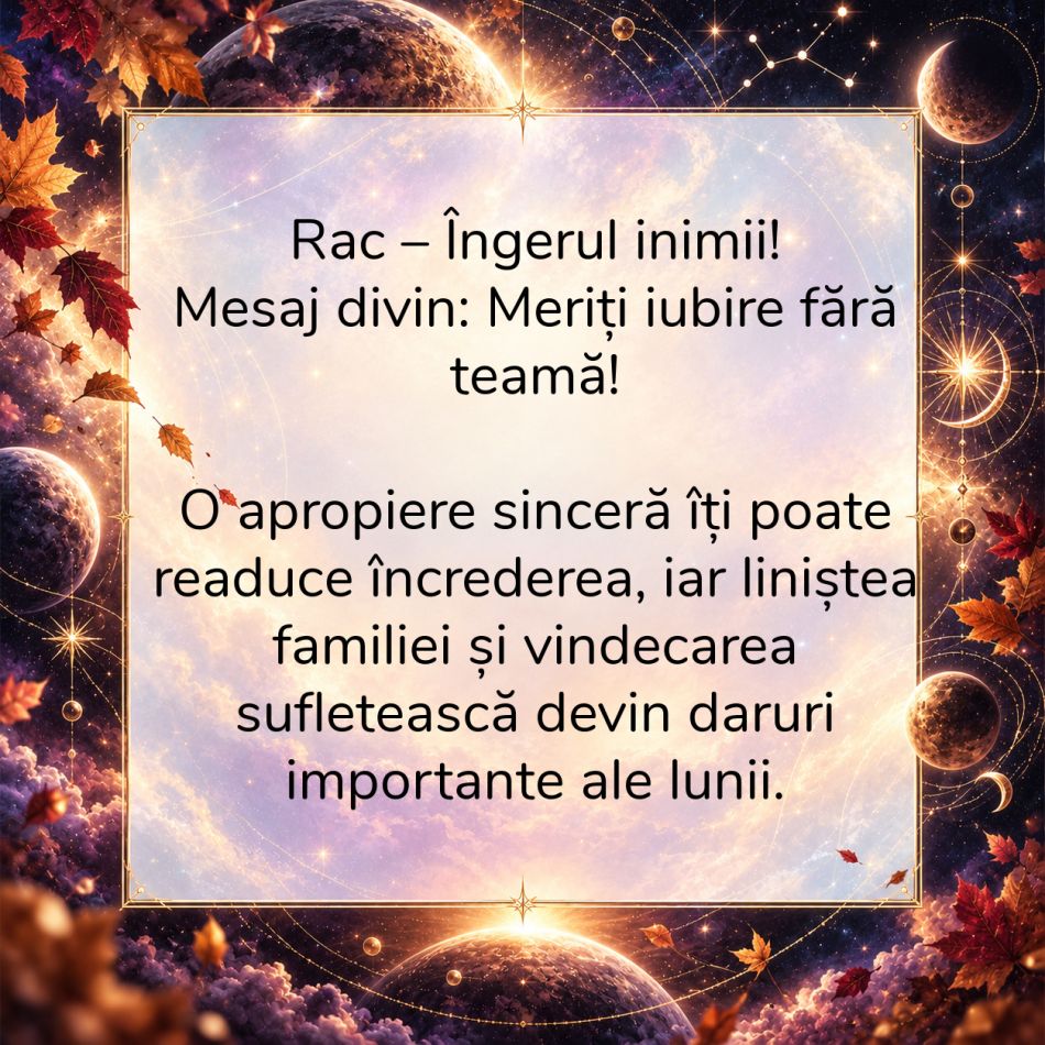 Mesajul DIVIN pentru fiecare zodie în luna Noiembrie: ce îți aduce iubire, vindecare, noroc și reușită
