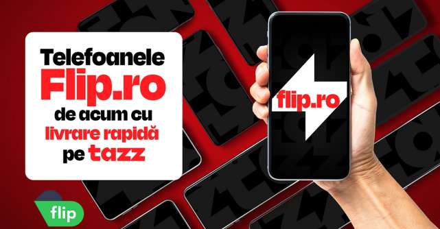  Tazz anunță lansarea telefoanelor Flip.ro în platformă, cu livrare rapidă de 30-90 de minute