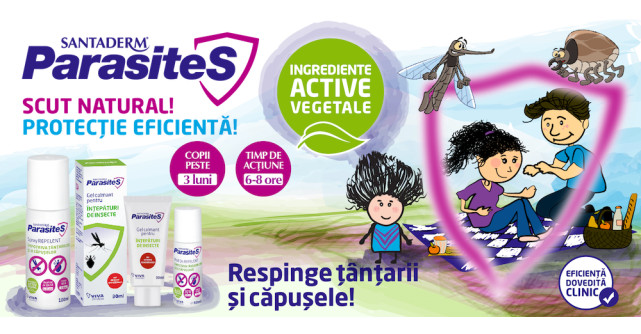 SantaDerm ParasiteS, scutul tău împotriva țânțarilor și căpușelor