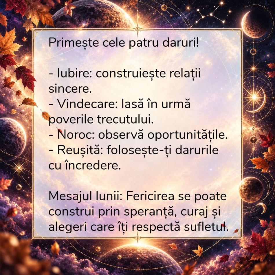 Mesajul DIVIN pentru fiecare zodie în luna Noiembrie: ce îți aduce iubire, vindecare, noroc și reușită