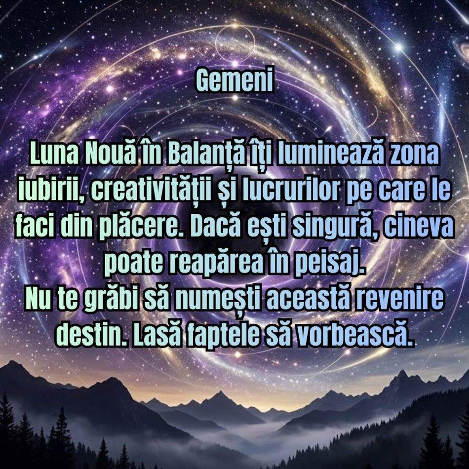 Horoscop 10 octombrie 2026: Luna Nouă deschide o ușă nouă. 4 zodii sunt chemate să lase trecutul în urmă
