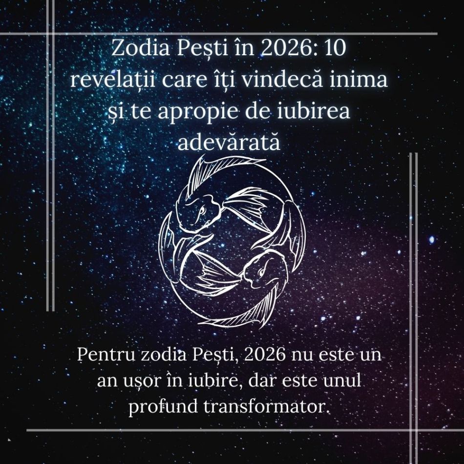 Zodia Pești în 2026: 10 revelații care îți vindecă inima și te apropie de iubirea adevărată
