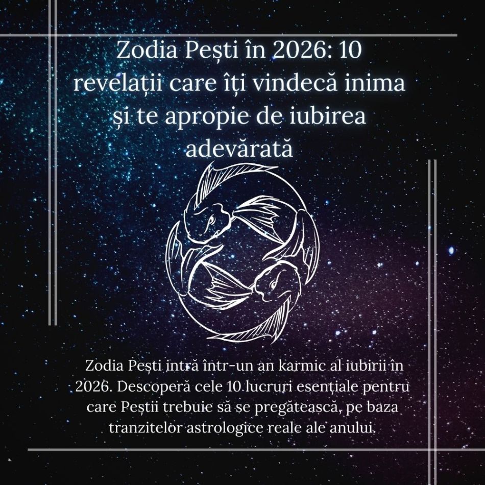 Zodia Pești în 2026: 10 revelații care îți vindecă inima și te apropie de iubirea adevărată