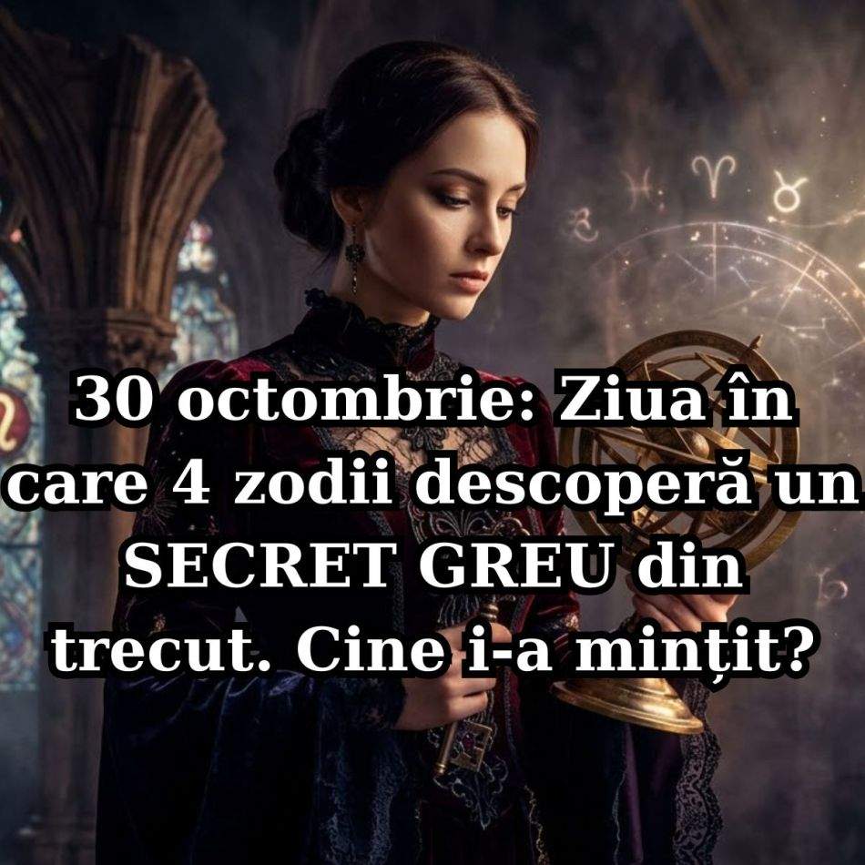 30 octombrie: Ziua în care 4 zodii descoperă un SECRET GREU din trecut. Cine i-a mințit?