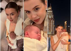 Emily Burghelea, internată într-o clinică specială pentru mămici, după nașterea celui de-al treilea copil
