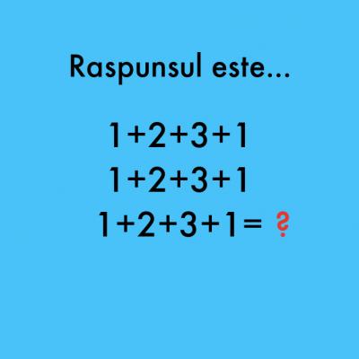 Care este răspunsul corect la această ecuație?
