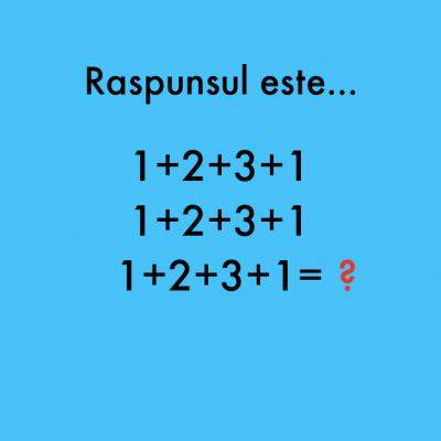 Care este răspunsul corect la această ecuație?