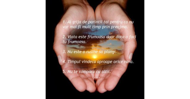 30 de Reguli de urmat in viata