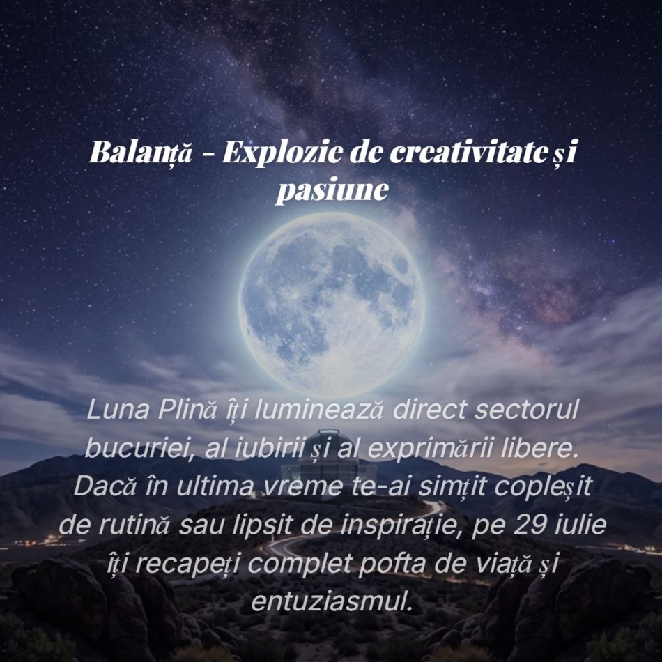 Universul are un plan secret pentru tine pe 29 Iulie! Luna Plină în Vărsător deblochează o energie magică pentru 4 zodii 