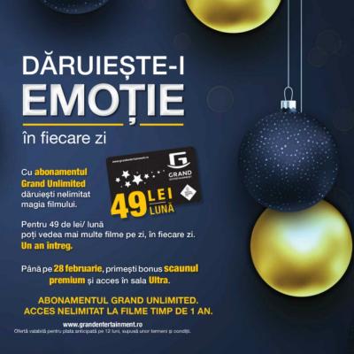 Vezi cate filme vrei, in fiecare zi – numai cu abonamentul Grand Unlimited