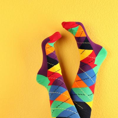 Sosete colorate cu imprimeu deosebit