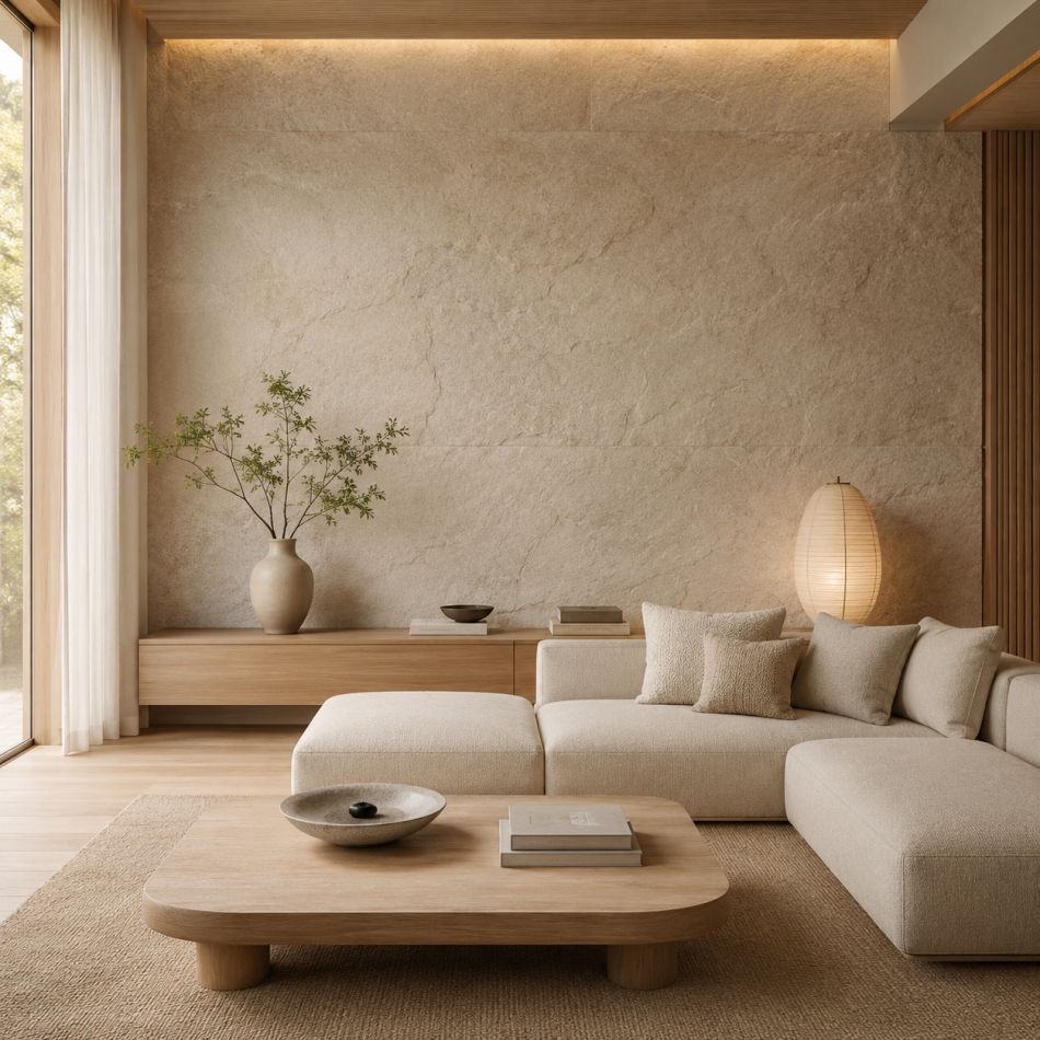 Decor cu piatră în living: cum adaptezi piatra naturală în designul interior modern