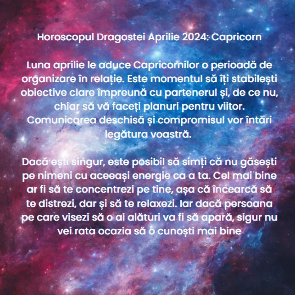 Horoscopul Dragostei Aprilie 2024: Explorăm toate cotloanele sufletului și ne conectăm la nivel emoțional cu cei din jur