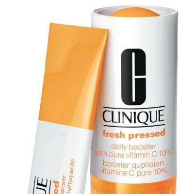 Descopera solutia anti-aging pentru cei nerabdatori: Clinique Fresh Pressed Booster Zilnic cu Vitamina C Pura 10% 