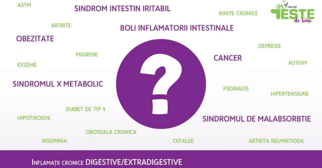 Tubul digestiv poate fi “sursa” multor boli cronice