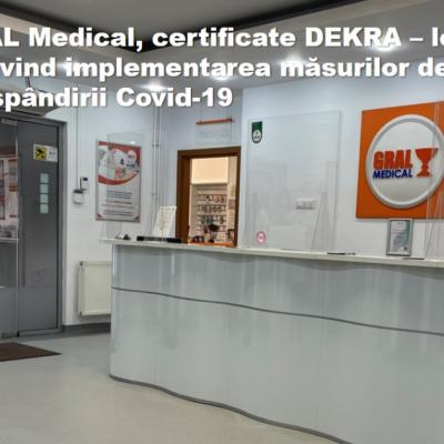 GRAL, prima clinică medicală privată care își certifică locaţiile pentru implementarea măsurilor împotriva răspândirii Covid-19